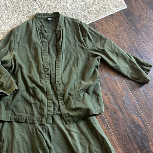 Eileen Fisher Olive Wide Leg Pants & Jumpsuit Set - Picture 2 of 12